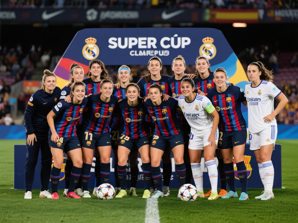 巴萨女足狂胜皇马5球，问鼎超级杯冠军